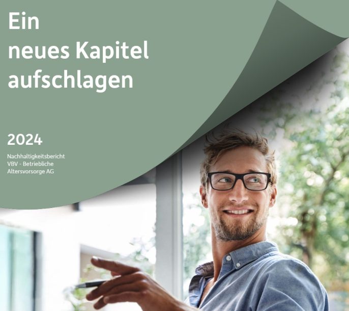 Cover-Ausschnitt des Nachhaltigkeitsberichts 2024 der VBV - Betriebliche Altersvorsorge AG.